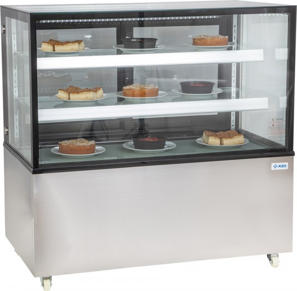 KBS Cube 120 Kuchenvitrine / Panoramavitrine mit LED Beleuchtung - Breite 1215 mm