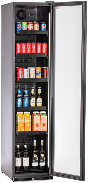 KBS Glastürkühlschrank KBS 327 G Slim schwarz 302328 
