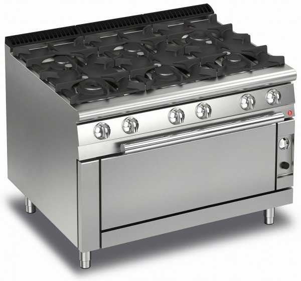 AFG Baron CFG73LQ Gasherd 6 Flammen Queen GAS-Jumbobackofen 