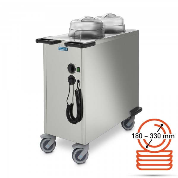 Hupfer TE/H 2/18-33 Tellerspender mit Heizung und 2 Röhren für Teller Ø 180-330 mm