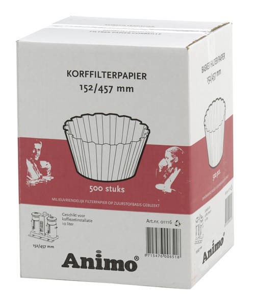 Animo CombiLine-Zubehör Korbfilterpapier 152/457 für CB 10 - 500 Blatt