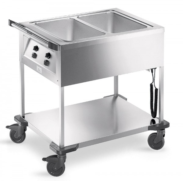 B.PRO Blanco SAW 2 Speisenausgabewagen - beheizt - Bain-Marie Wagen