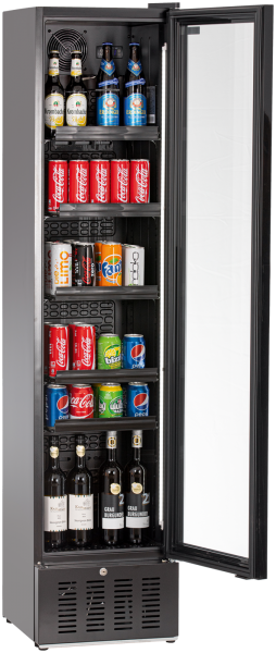 KBS 302160 Glastürkühlschrank KBS 316 G Slim schwarz 