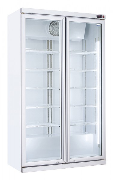 COOL-LINE KU 1050 C Glastürkühlschrank mit 2 Glas-Drehtüren Umluft