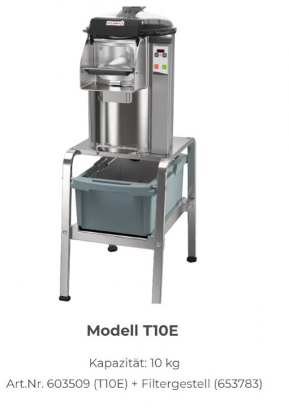 Dito Sama T10E Schälmaschine plus Filtergestell 