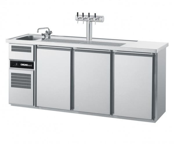 Chromonorm Getränketheke CGTM731L81-1/1/1 - 1 Becken - 3 Türen