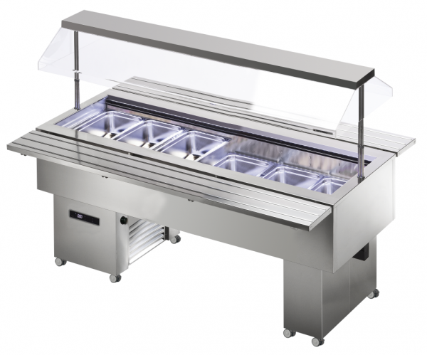 KBS Isola 6M VT Inox - Salatbar für 6 x GN 1/1