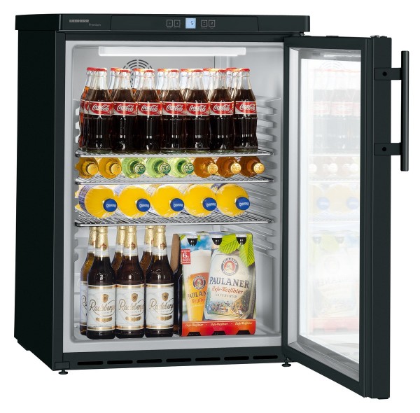 Liebherr FKUv 1613 Kühlschrank Schwarz Glastür Premium - unterbaufähig dynamischer Kühlung  