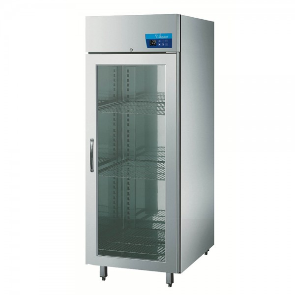 Cool Compact Magnos 610 Glastür-Kühlschrank GN 2/1 - Umluft Edelstahl HKMNV61-MS