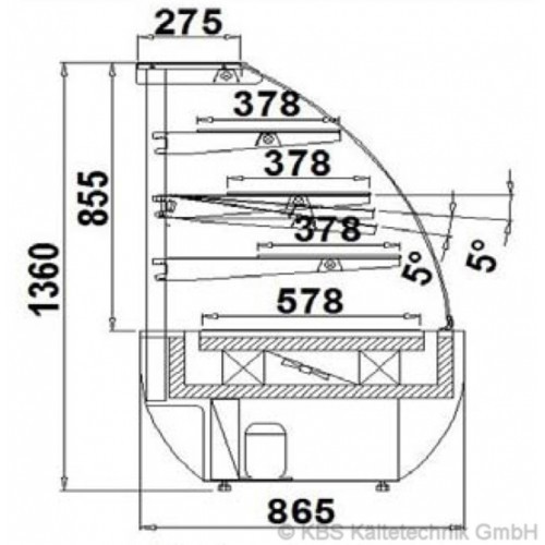 KBS Jamaika 700 Kuchenverkaufstheke  Seite
