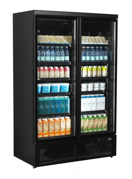 Nordcap ATOM MAXI 2T-BB Glastür-Kühlschrank