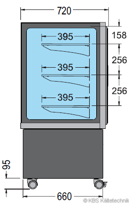 KBS Panoramavitrine Karina 136 - Seitenskizze