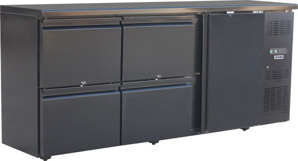 KBS 61202 Backbar BB204  mit vier Schubladen und einer Volltür