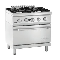 Bartscher Gas-Kocher Serie 650 – 4 Flammen, 18 KW, Aus CNS 18/10, Für Flüssig- & Erdgas