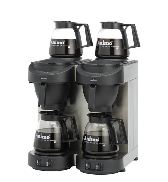 Animo M202 Kaffeemaschine mit Wasseranschluss mit 4 Glaskannen